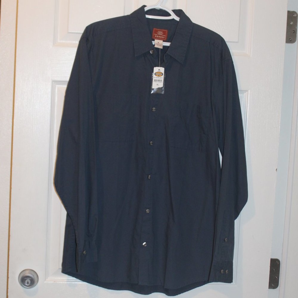 Fossil Men Button Front Shirt XL
